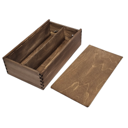 Pudełko zasuwane na 2 butelki brązowe